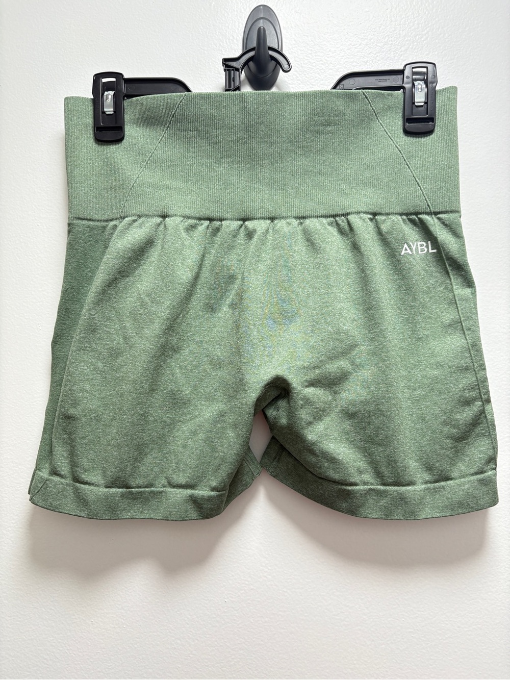 AYBL Sage Green Empower High-Waist Athletic Shorts - Large - Performance Gym